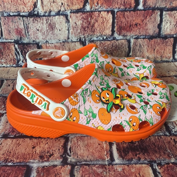 Disney Parks 2022 50th Anniversary Vault Orange Bird Adult Clogs Crocs M5/W7 - Picture 3 of 6